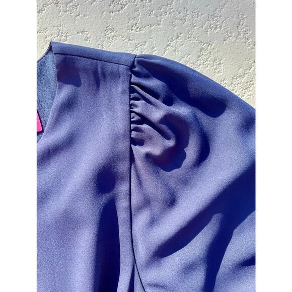 Lilly Pulitzer Lorella Stretch Dress True Navy Sz 14 NWT Long Sleeve - Picture 4 of 7